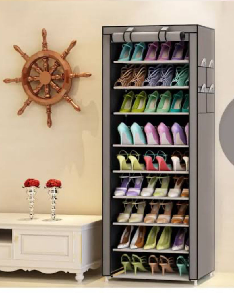 9 Layer Shoe Rack With Cover