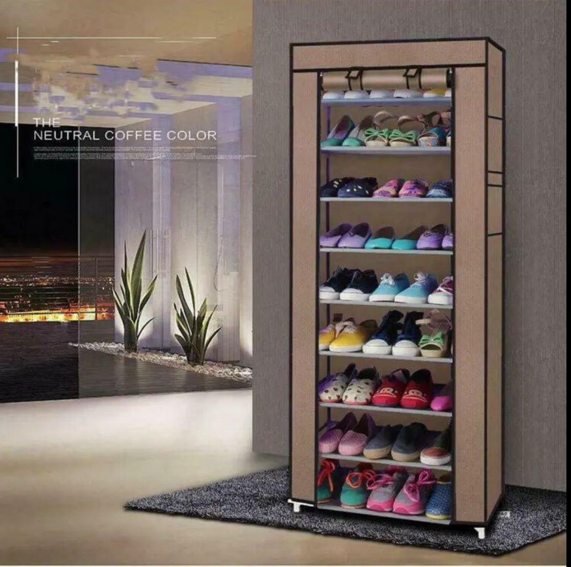 9 Layer Shoe Rack With Cover