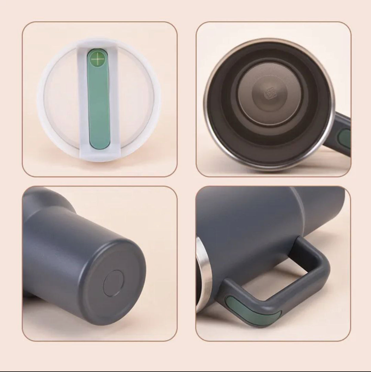 1200ml Stainless Steel Tumbler Mug With Straw