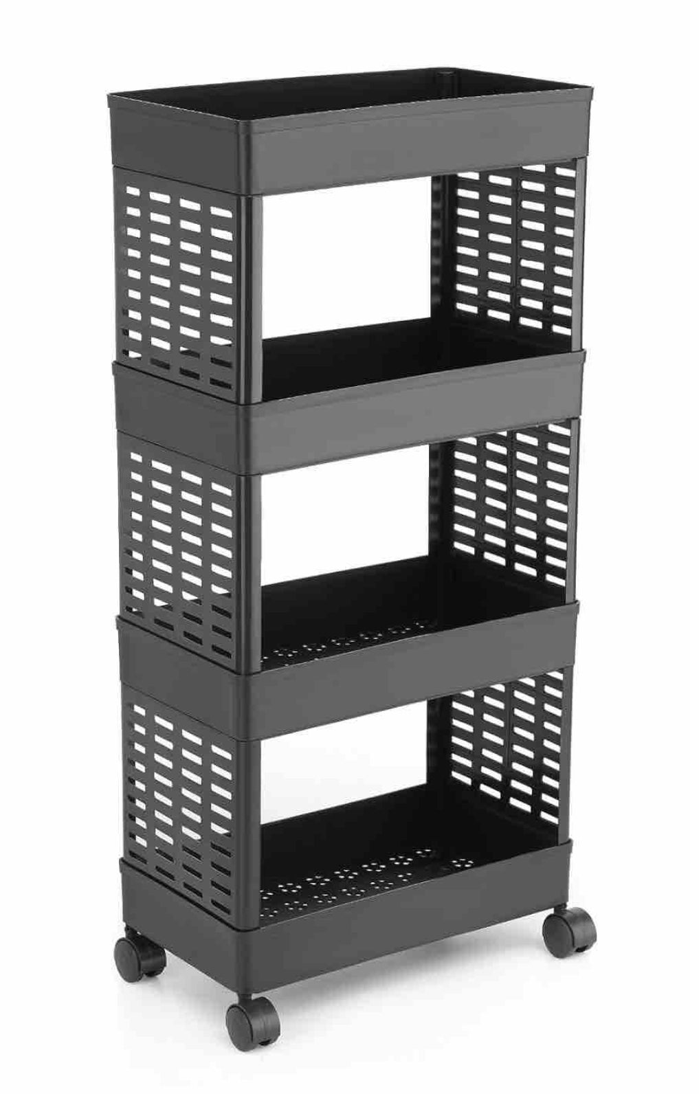4 Layer Kitchen Trolley With Wheels