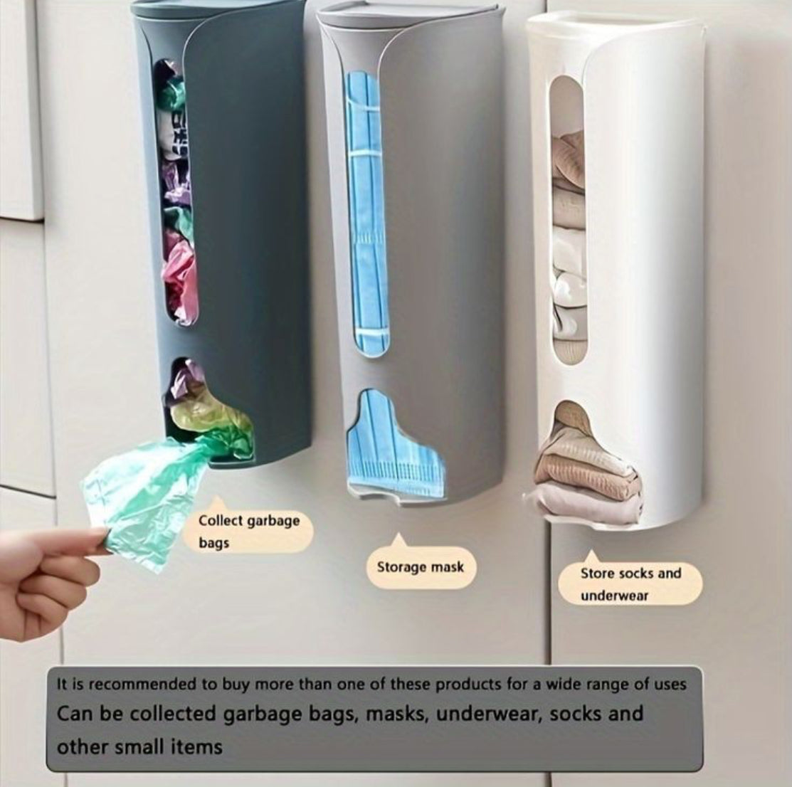 Wall Mounted Multipurpose Socks and Undergarments Organiser ( Set of 2 )