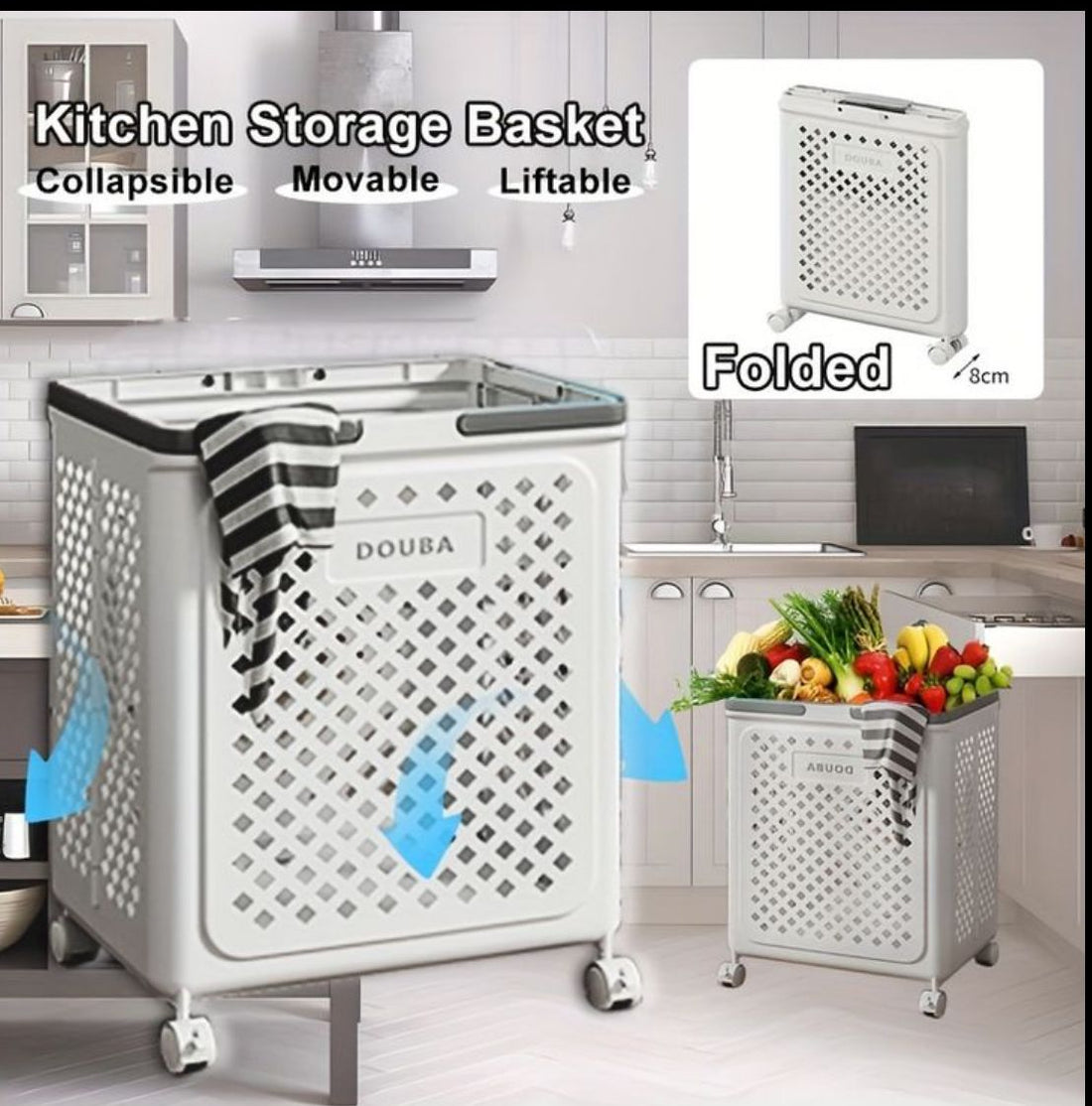 Foldable laundry basket