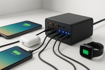 Multi-Port USB Charging Station
🔌 Charge all your devices at once—neat & fast.