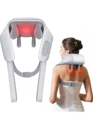 Wearable Neck Shoulder Massager, Deep Tissue Shiatsu Back Massagers with Heat for Pain Relief