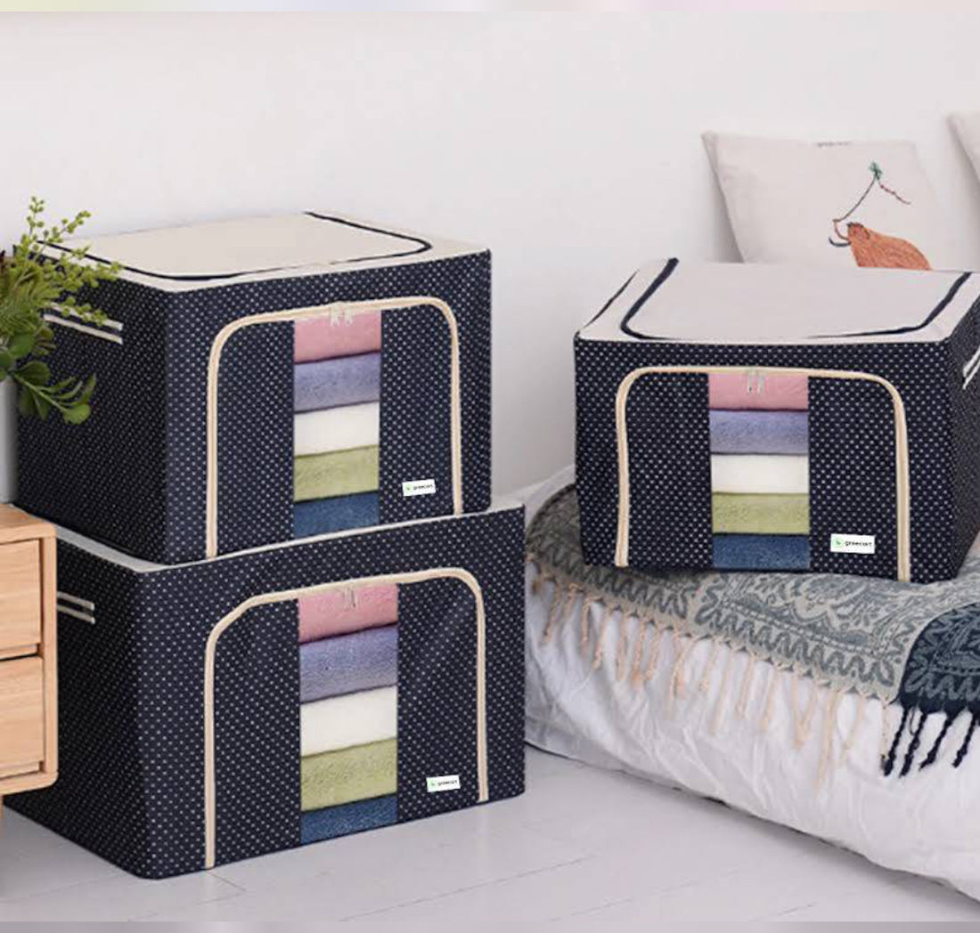 66LTR FOLDABLE CLOTH STORAGE BOX ( SET OF 2 )