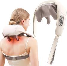 Wearable Neck Shoulder Massager, Deep Tissue Shiatsu Back Massagers with Heat for Pain Relief